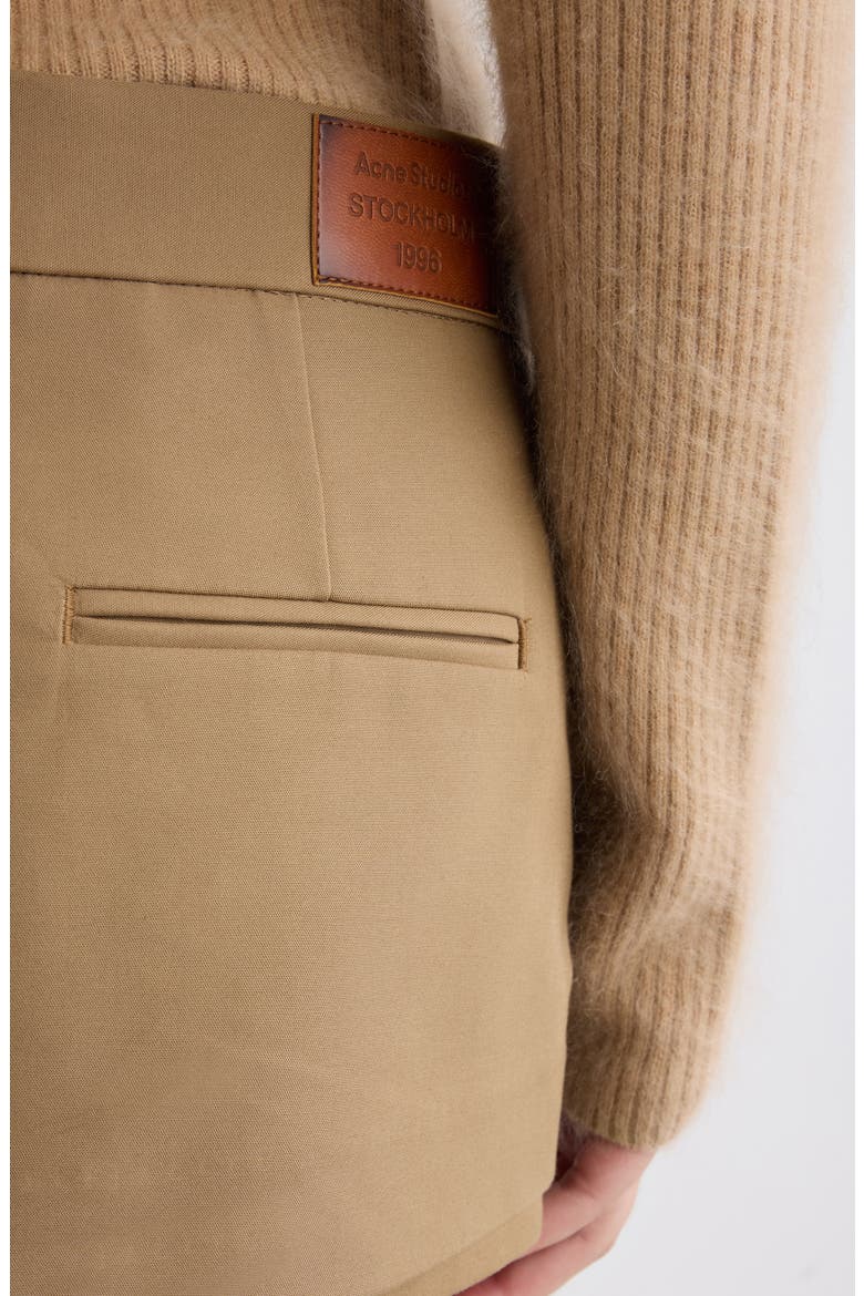 Ikka Layered Pleated Cotton Sateen Skort, Alternate, color, CAMEL BROWN