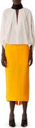 Lanvin Asymmetrical Midi Skirt In Paper And Viscose