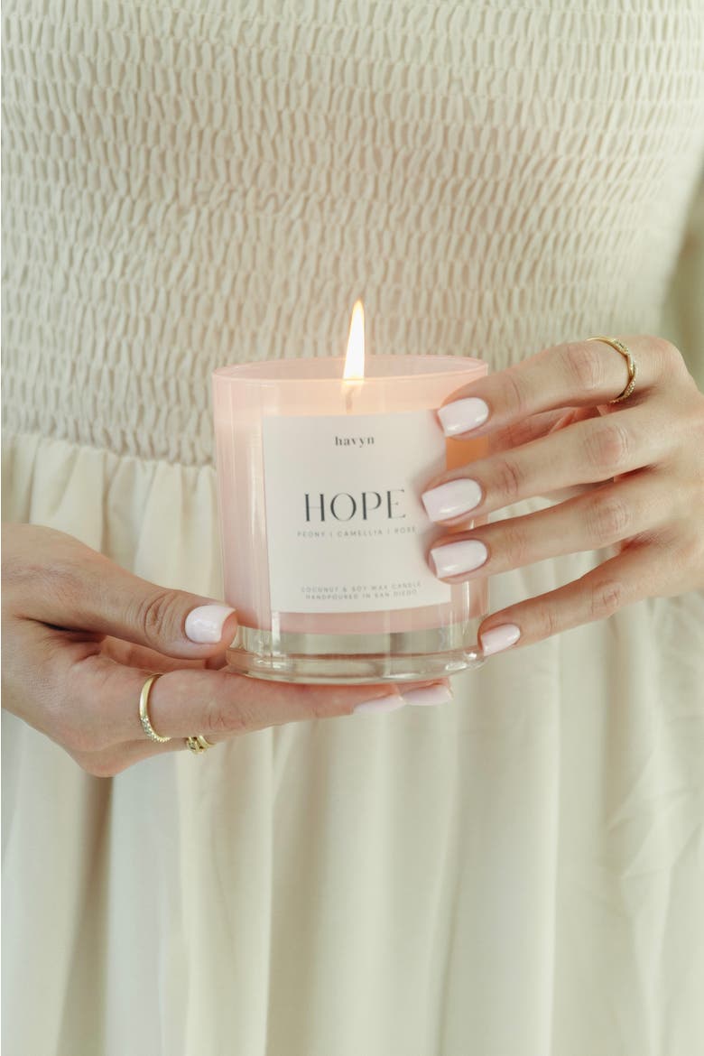 Hope (Peony, Rose, Pomelo) EU Allergen-Free Candle, Alternate, color, 8 oz