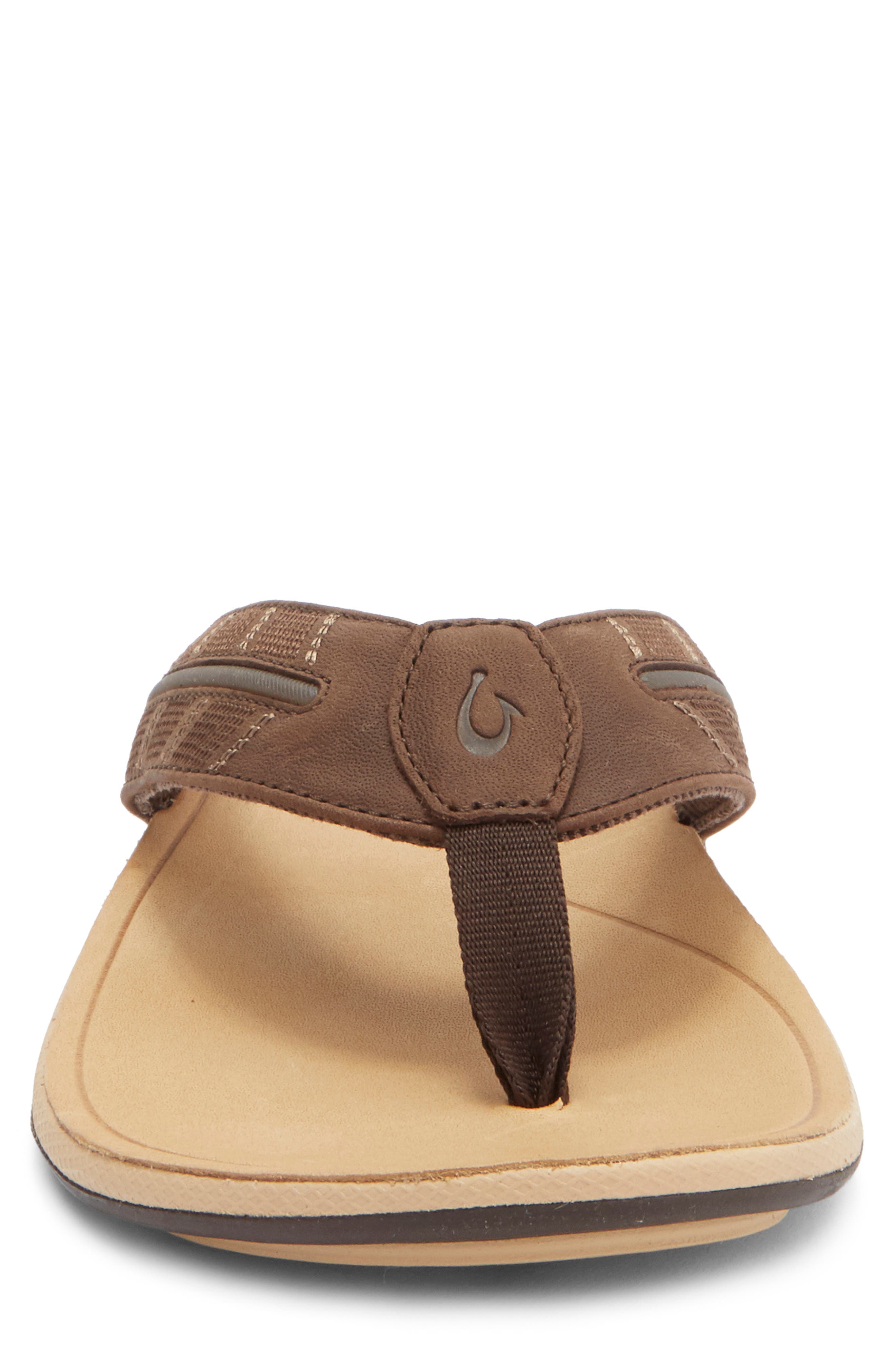 OluKai Tuahine Waterproof Flip Flop, Alternate, color, Dark Java / Golden Sand