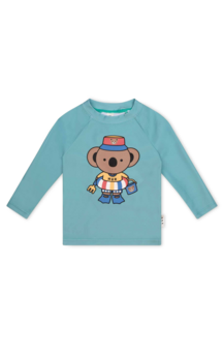 Huxbaby Kel Koala Rashguard, Main, color, Granite Green