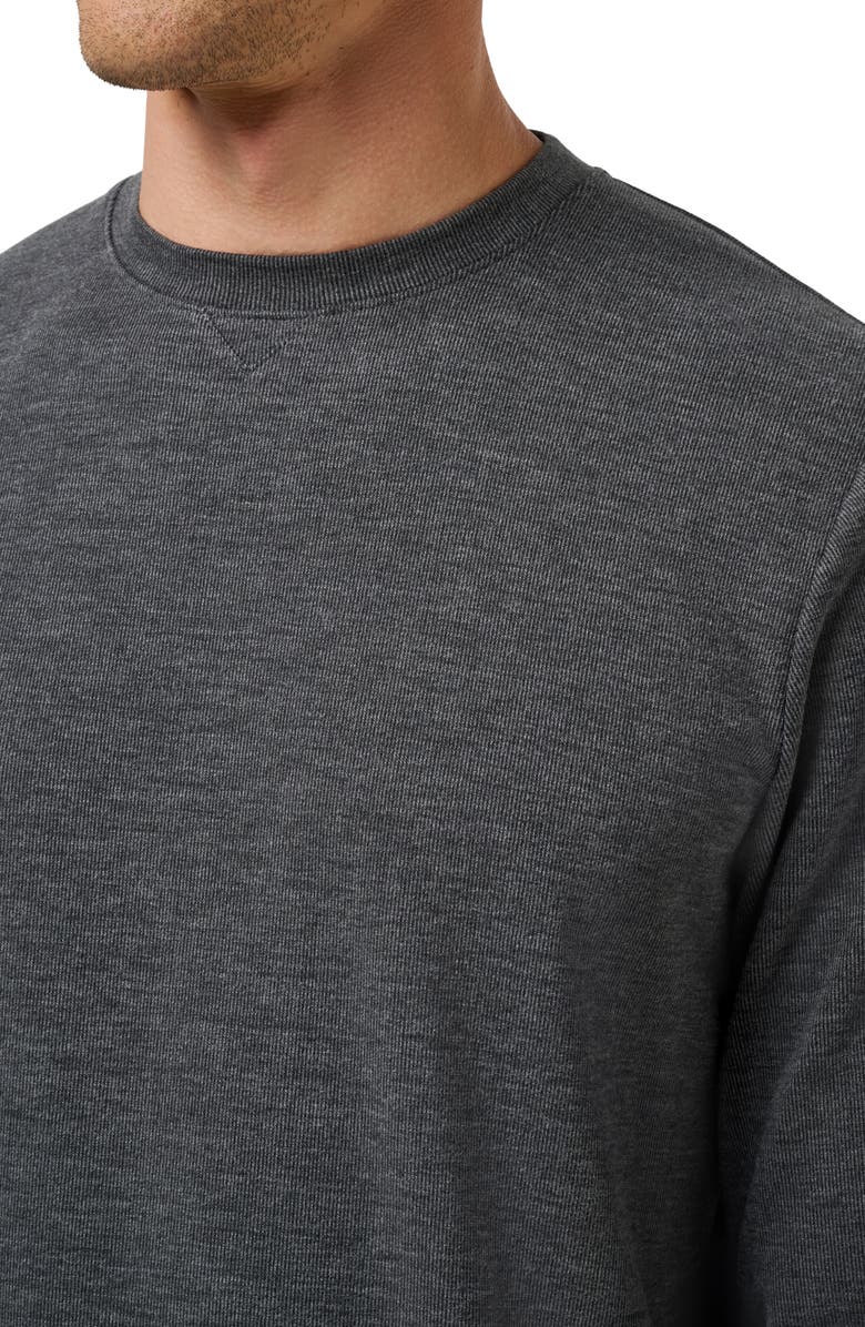 TravisMathew Cloud Long Sleeve T-Shirt, Alternate, color, Heather Black