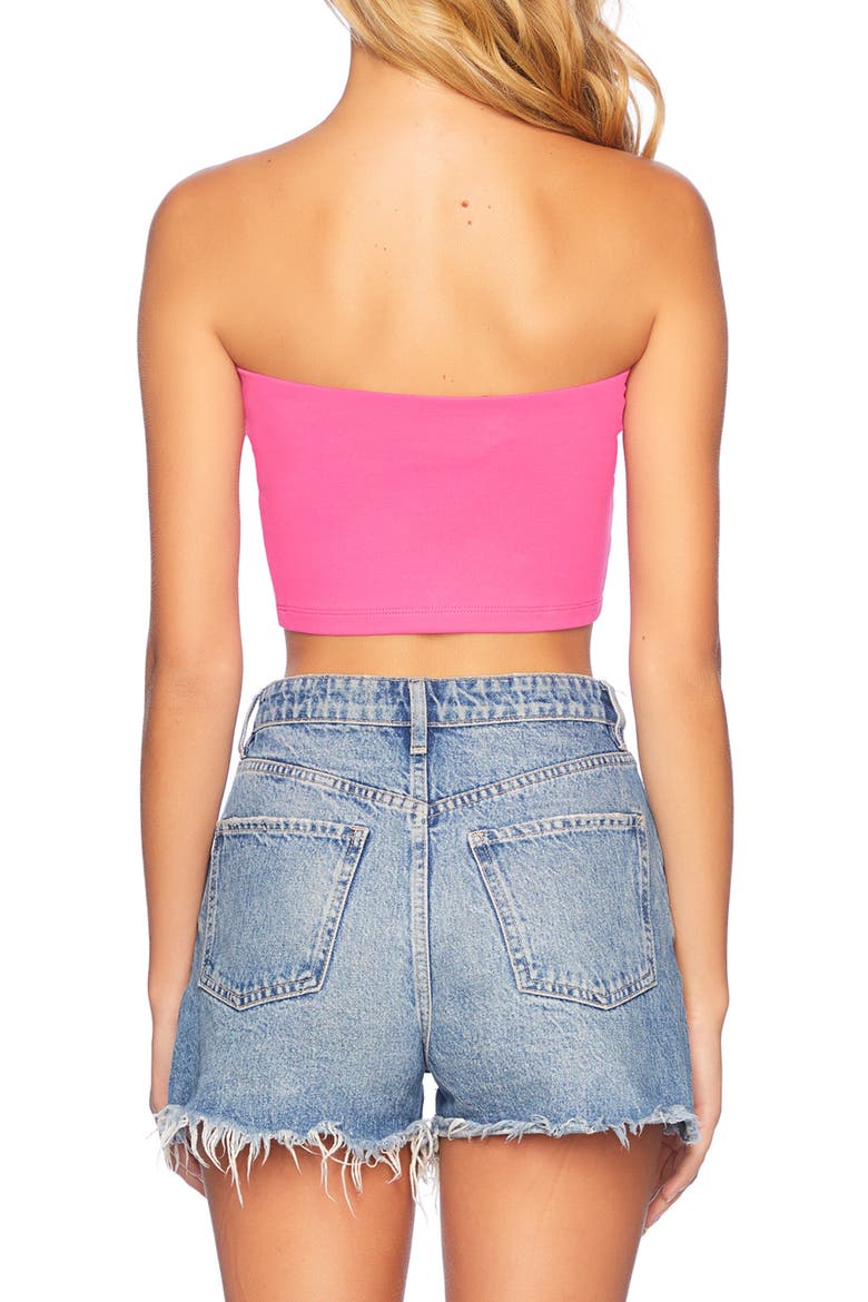 Core Crop Tube Top, Alternate, color, HOT PINK