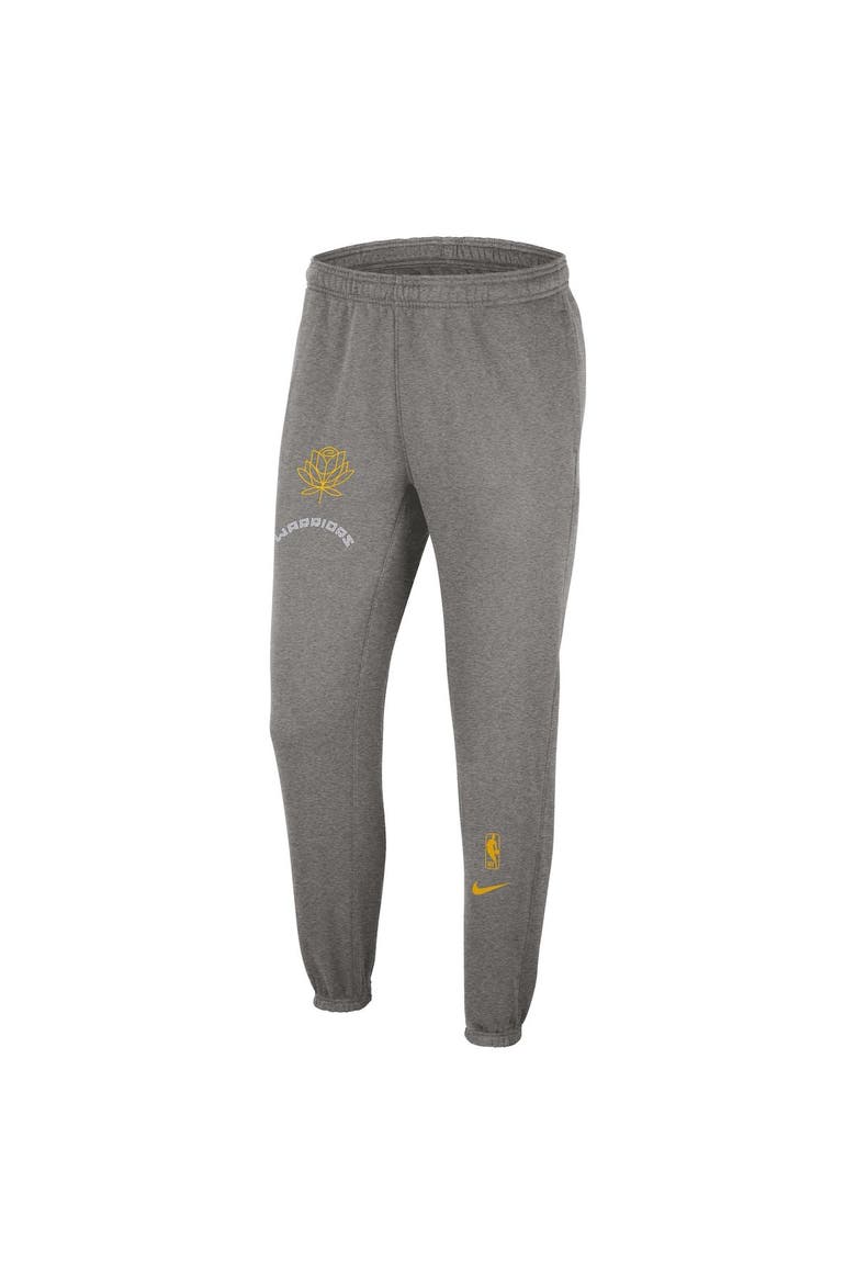Men's Nike Heather Charcoal Golden State Warriors 2022/23 City Edition Courtside Brushed Fleece Sweatpants, Alternate, color, Heather Charcoal