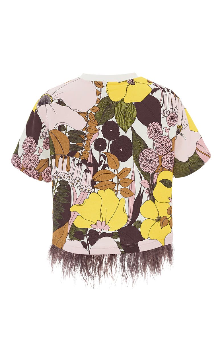 La DoubleJ La Scala Tee Big Flower Rose Pink, Alternate, color, 