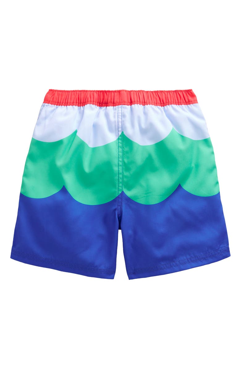 Mini Boden Kids' Print Swim Trunks, Alternate, color,