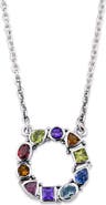 SAMUEL B. Circle Multistone Pendant Necklace