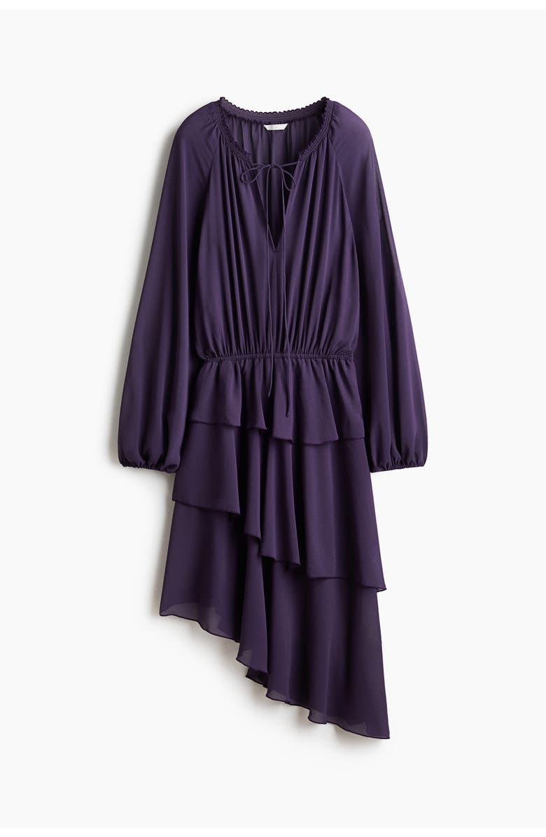 H&M Asymmetric Dress, Main, color, Dark Purple