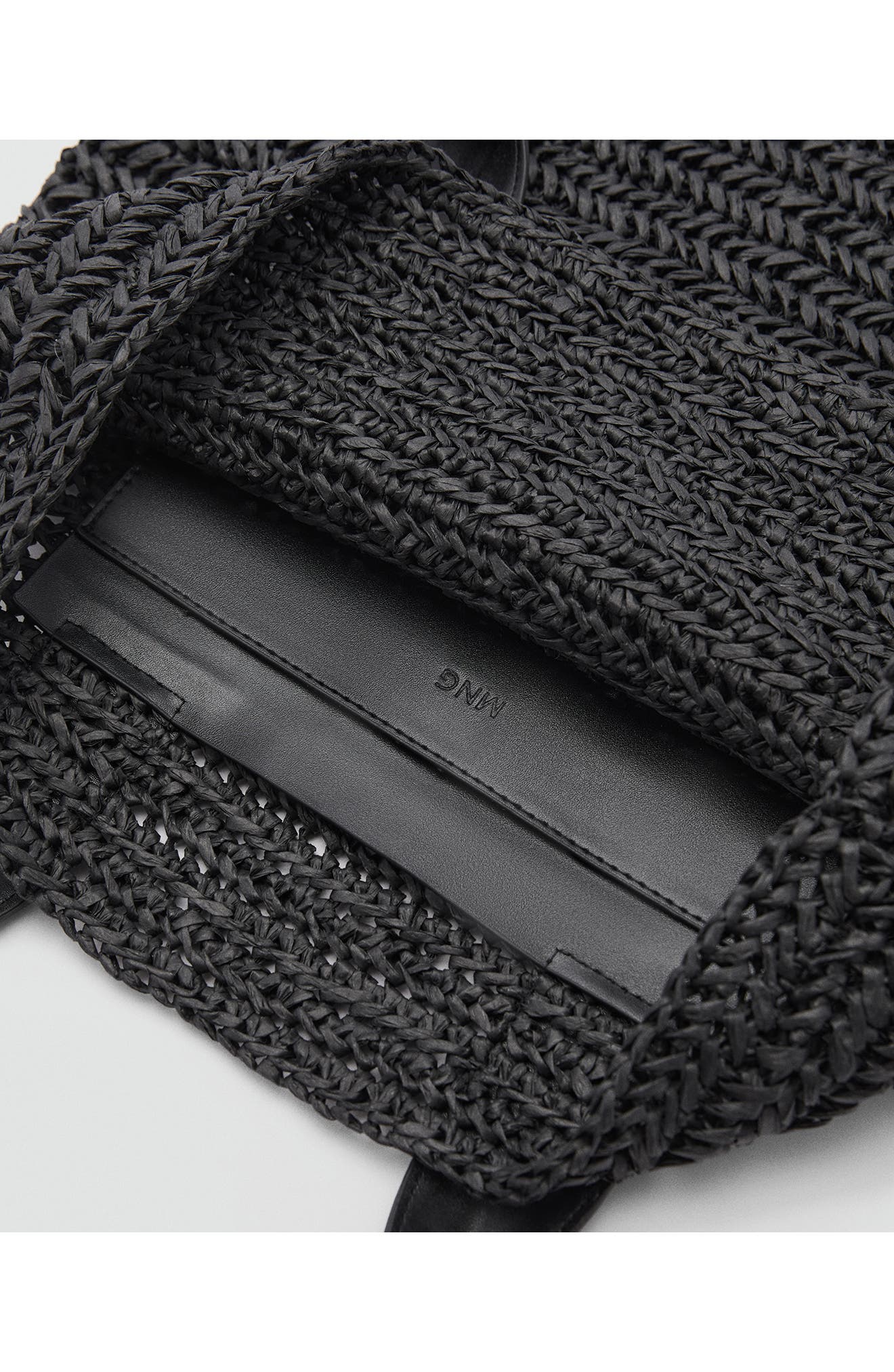 MANGO Braided Straw Shopper, Alternate, color, 