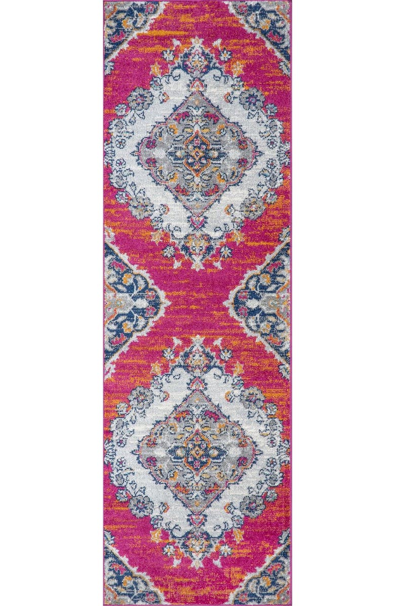 JONATHAN Y Bohemian FLAIR Boho Vintage Medallion Area Rug, Alternate, color, Multi