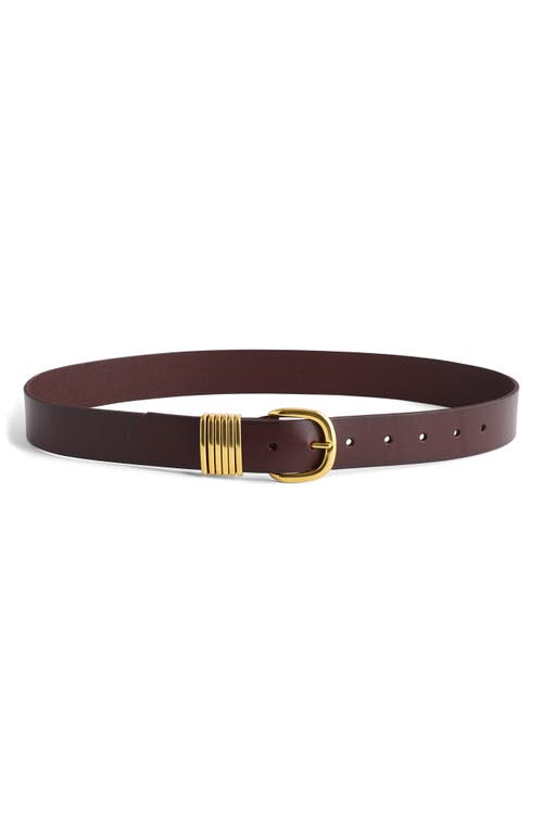 Madewell Multi Keeper Belt in Cherry Wood 