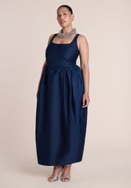 ELOQUII Pleated Tank Gown
