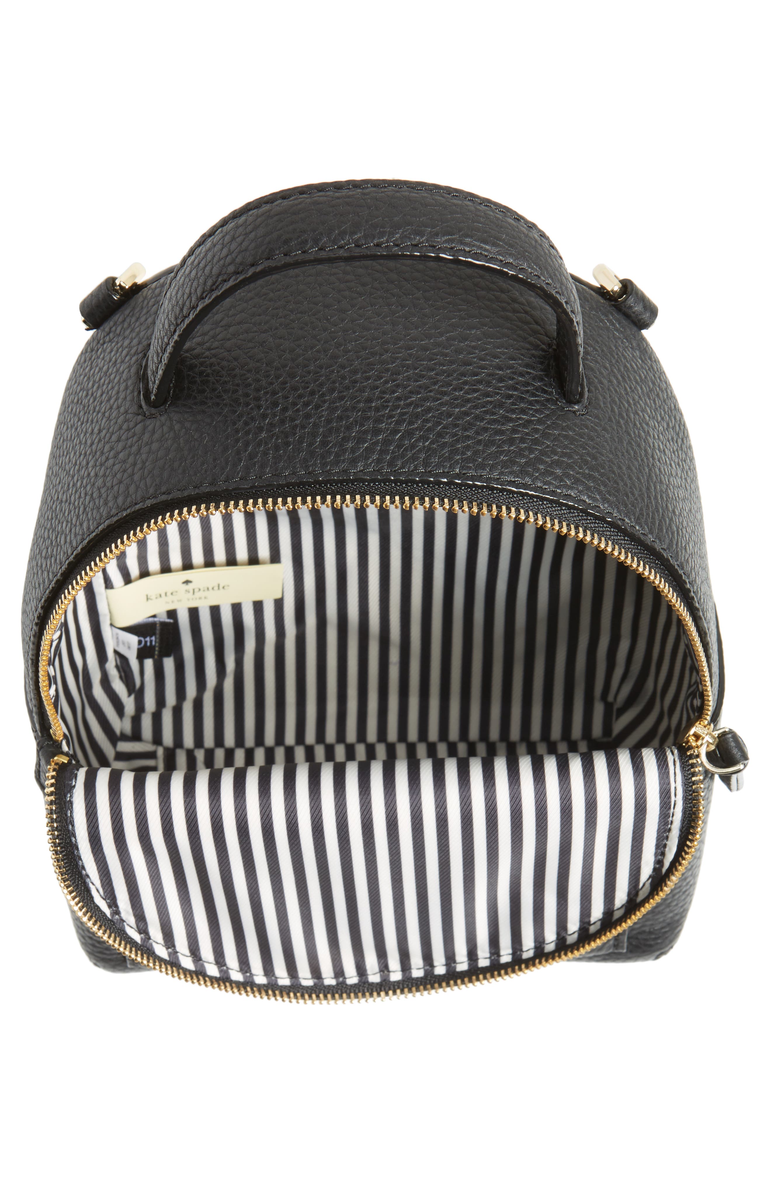 jackson street merry convertible leather backpack, Alternate, color, BLACK
