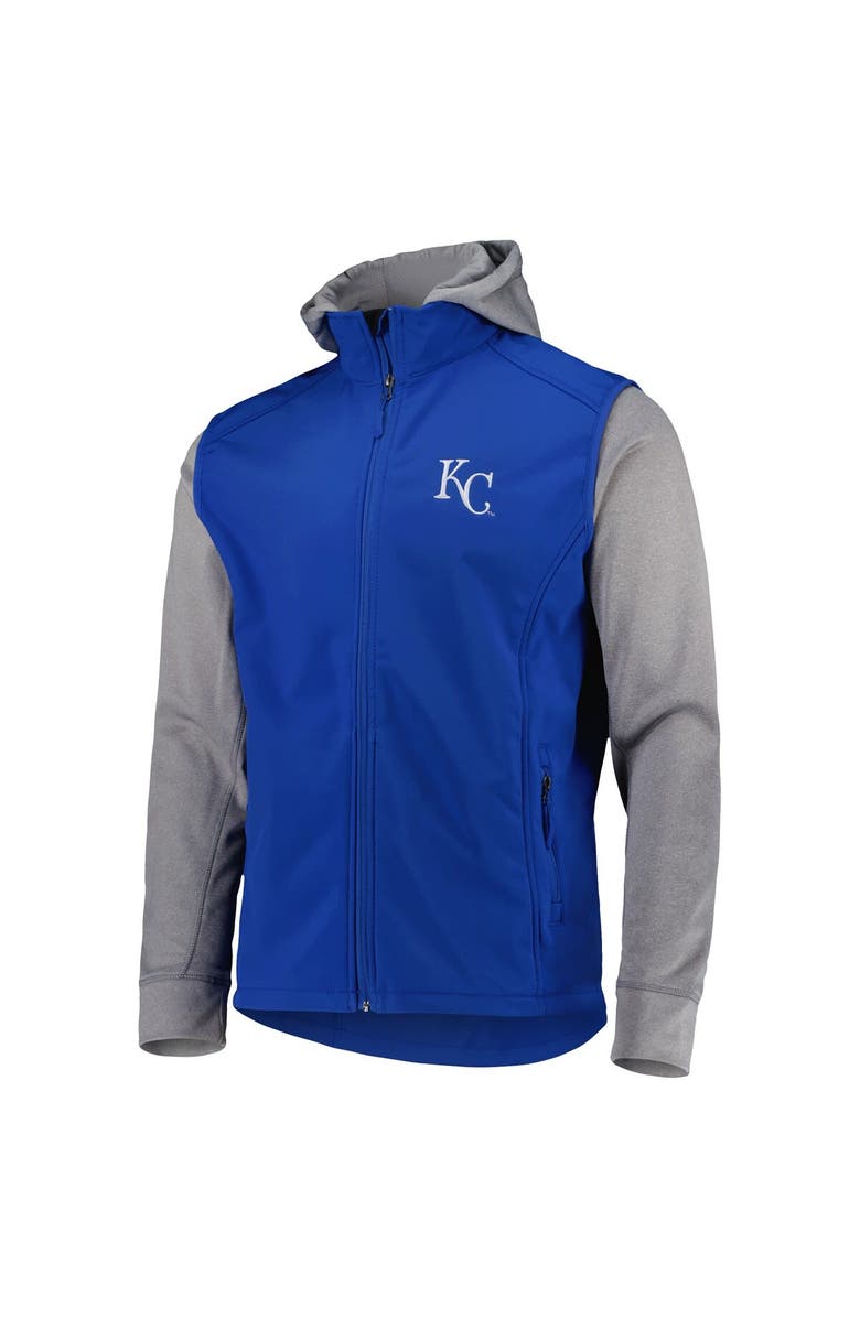 DUNBROOKE Men's Dunbrooke Royal/Heather Gray Kansas City Royals Alpha Full-Zip Jacket, Alternate, color, Royal