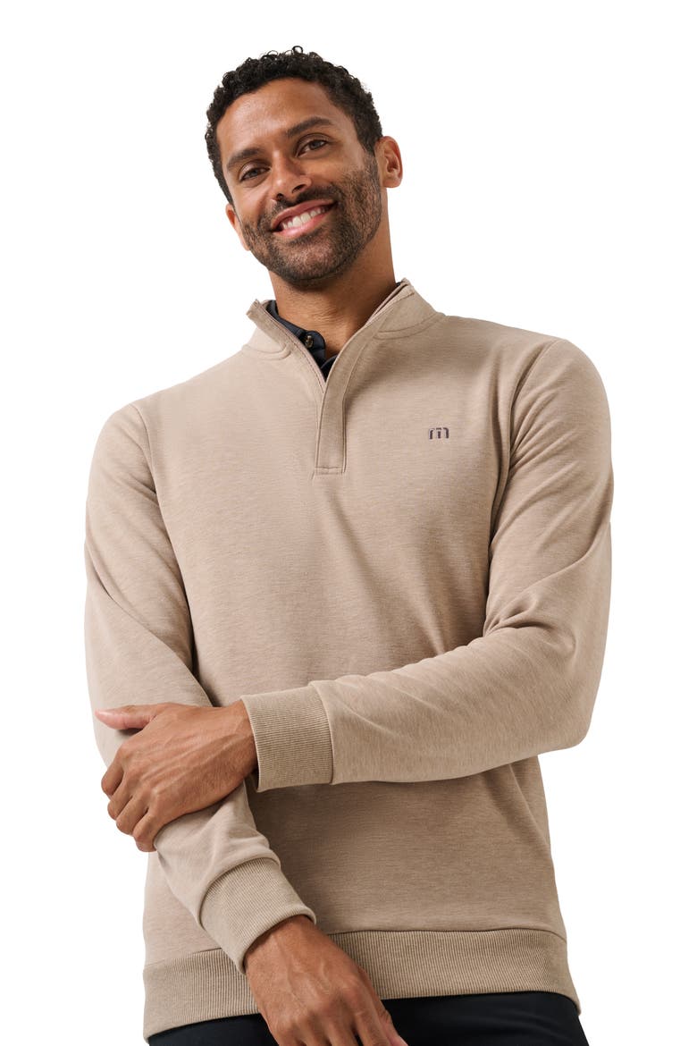 Cloud 2.0 Quarter Zip Pullover, Alternate, color, HEATHER PORTABELLA BROWN