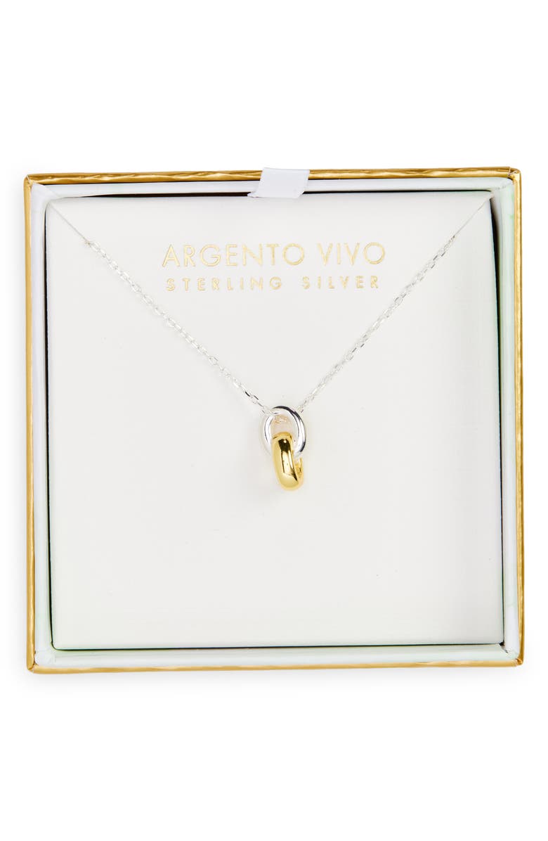 ARGENTO VIVO Two-Tone Pendant Necklace, Main, color, Gold/ Silver