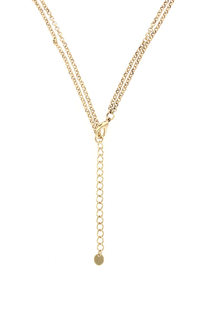 OLIVIA WELLES Feather Bib Necklace, Alternate, color, Gold