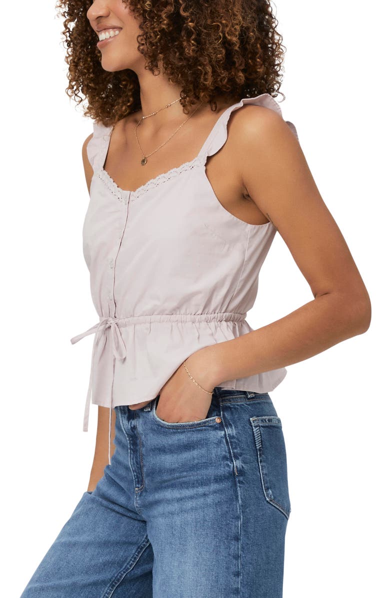 PAIGE Marsa Peplum Top, Alternate, color, Muted Lilac