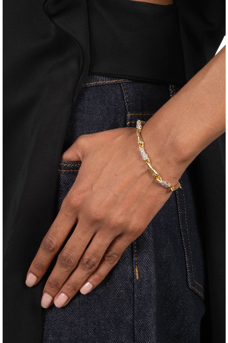 Solanales Crystal Spear Bracelet, Alternate, color, GOLD/ CRYSTALS
