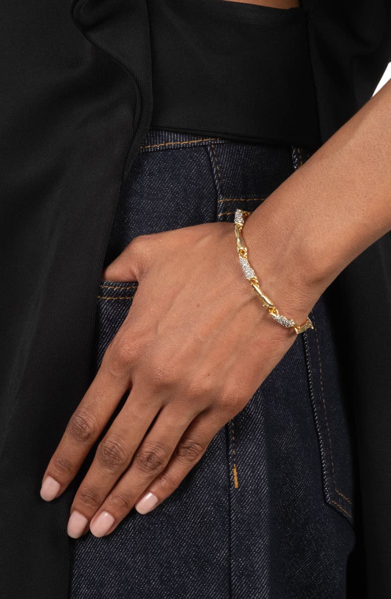 Alexis Bittar Solanales Crystal Spear Bracelet, Alternate, color, Gold/ Crystals