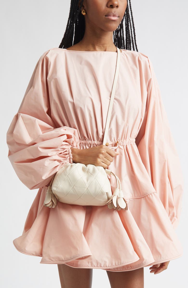 Zimmermann Small Cloud 91 Leather Clutch, Alternate, color, Milk