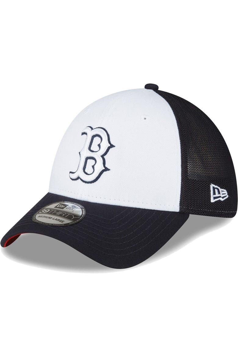Men's New Era  Navy/White Boston Red Sox 2023 On-Field Batting Practice 39THIRTY Flex Hat, Main, color, White