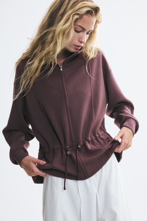 Peplum Sweatshirt Jacket