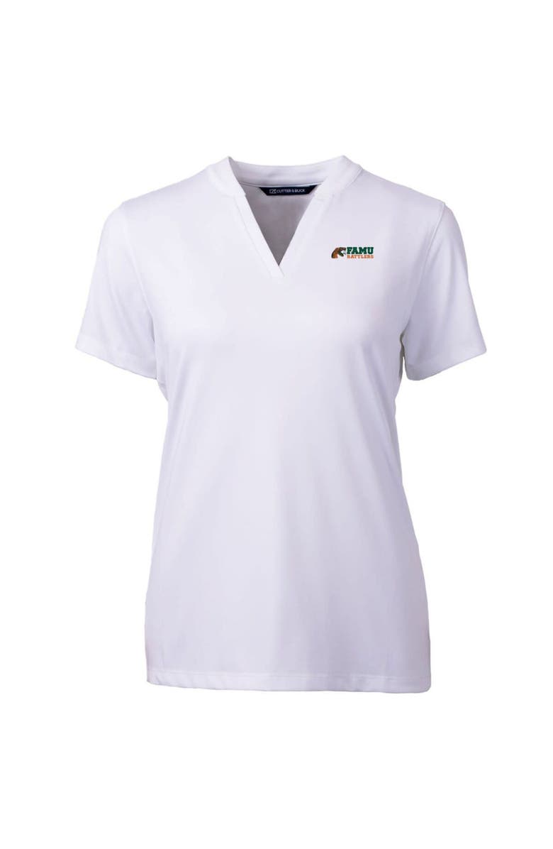 Cutter & Buck Women's Cutter & Buck White Florida A&M Rattlers Forge Blade V-Neck Top, Alternate, color, White