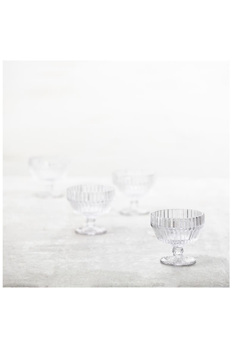 Archie Set of 6 Clear Footed Dessert Bowls, Alternate, color, CLEAR