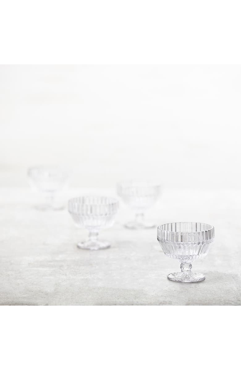 Fortessa Archie Set of 6 Clear Footed Dessert Bowls, Alternate, color, Clear