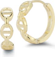 Ember Fine Jewelry 14K Gold Mariner Huggie Hoop Earrings