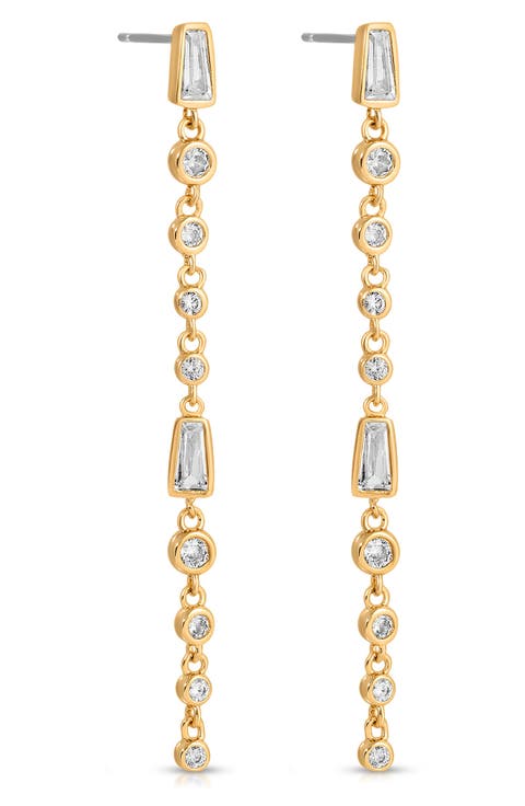 Cubic Zirconia Linear Earrings