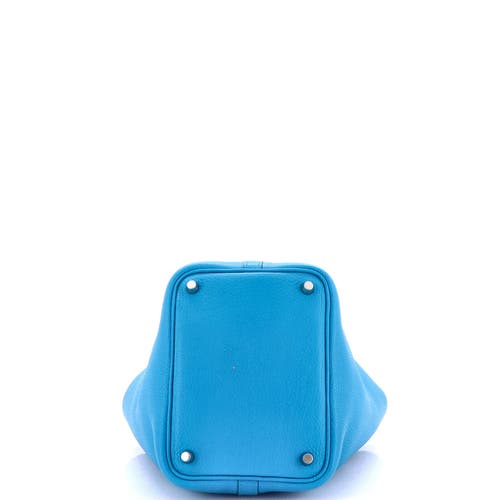 Pre-owned Hermes Hermes Picotin Lock Bag Clemence Pm In Blue