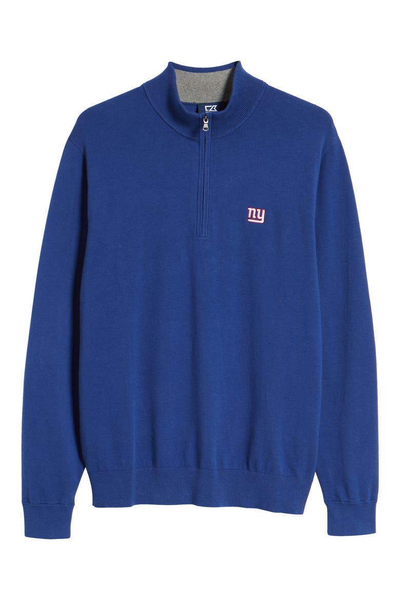 New York Giants - Lakemont Regular Fit Quarter Zip Sweater, Alternate, color, TOUR BLUE