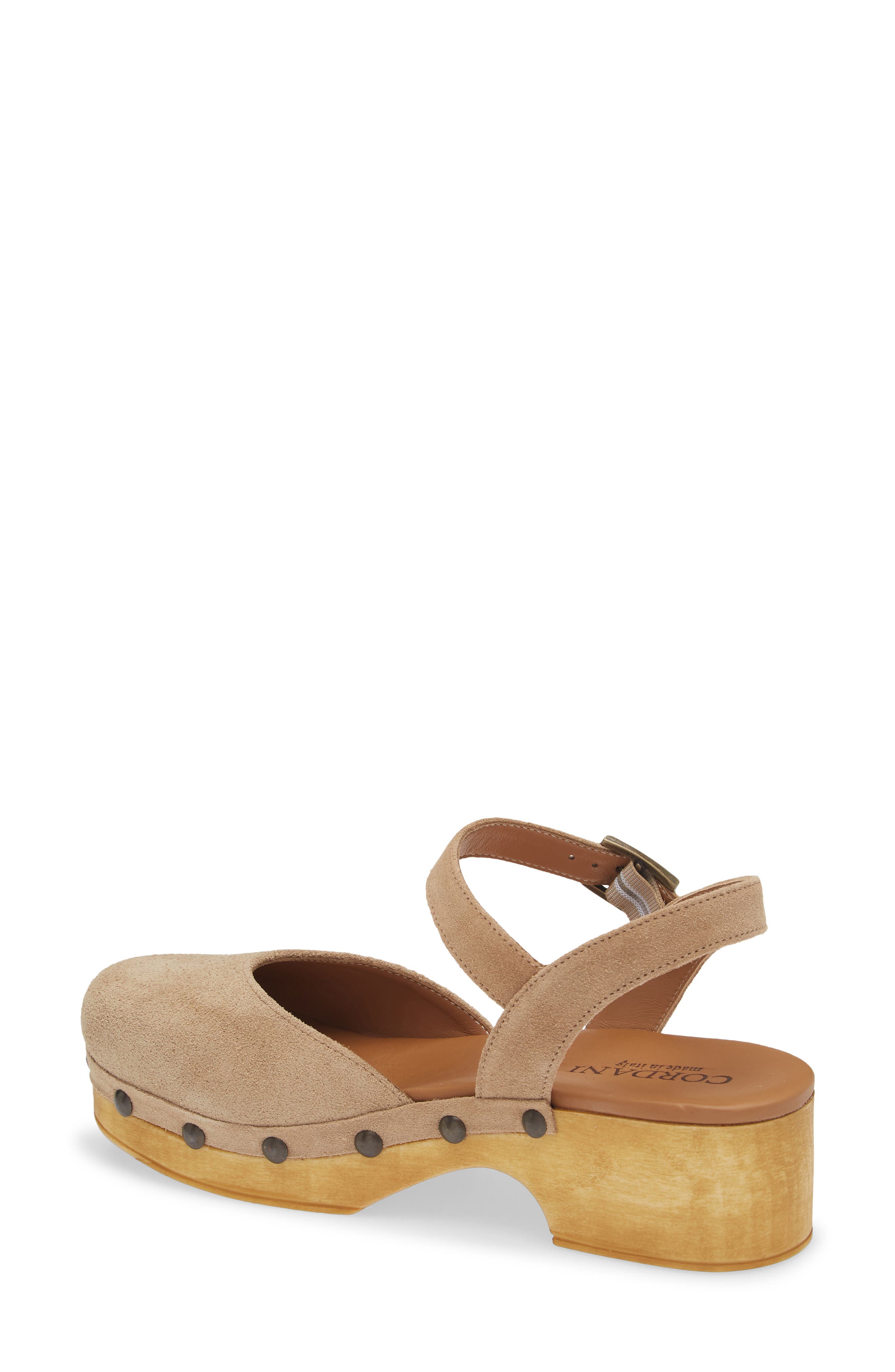 Cordani Winston Ankle Strap Platform Clog, Alternate, color, Biscotto