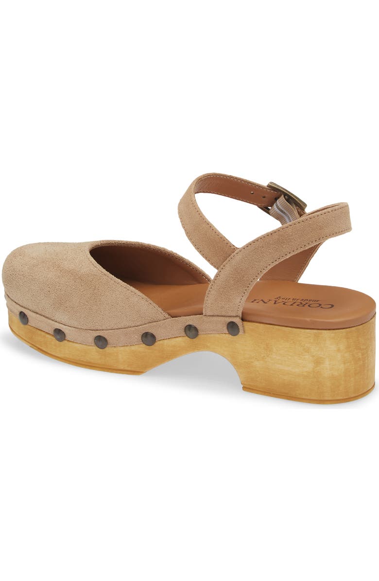 Cordani Winston Ankle Strap Platform Clog, Alternate, color, Biscotto