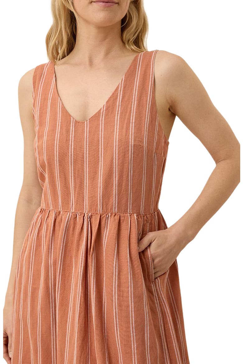 Canopy Linen Easy Tank Dress Made with Organic Cotton, Alternate, color, Hermosa Stripe