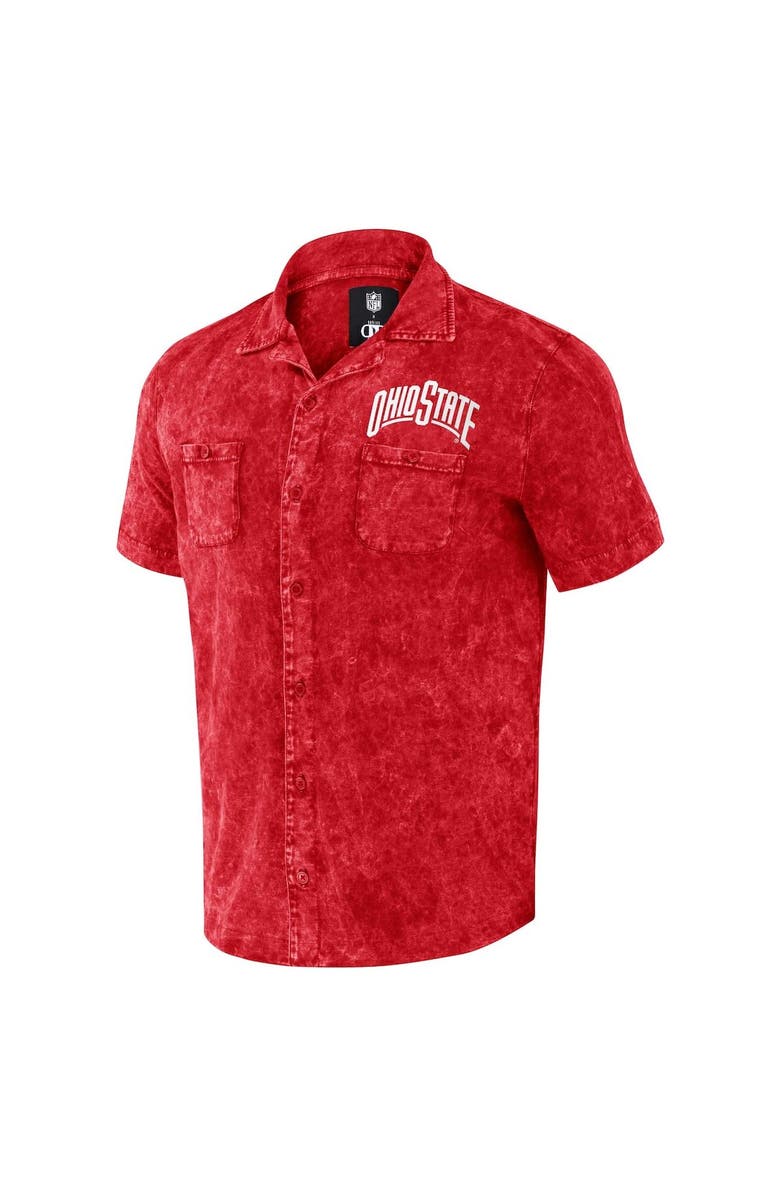 Darius Rucker Collection by Fanatics Men's Darius Rucker Collection by Fanatics  Scarlet Ohio State Buckeyes Team Color Button-Up Shirt, Alternate, color, 