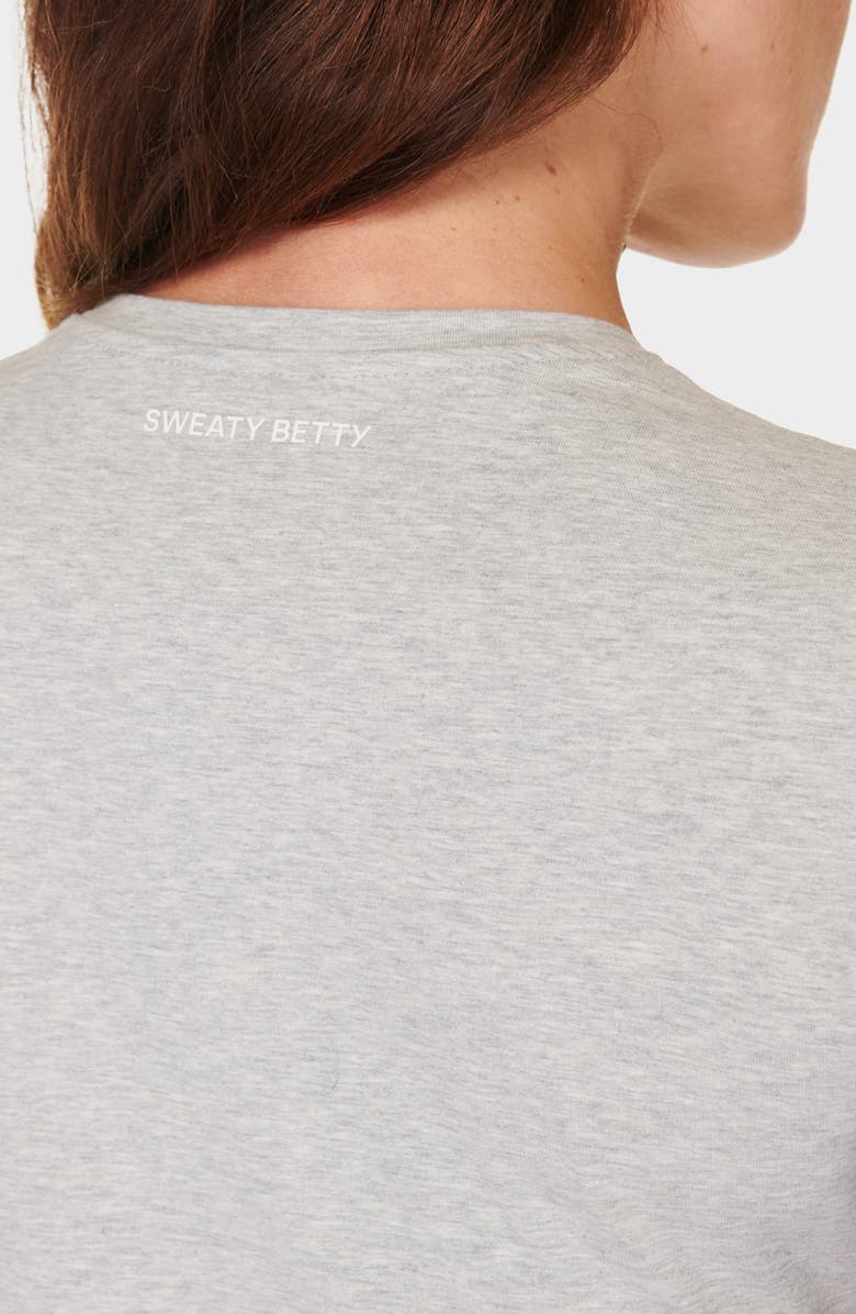Sweaty Betty Essential Sculpt Tee, Alternate, color, Light Grey Marl
