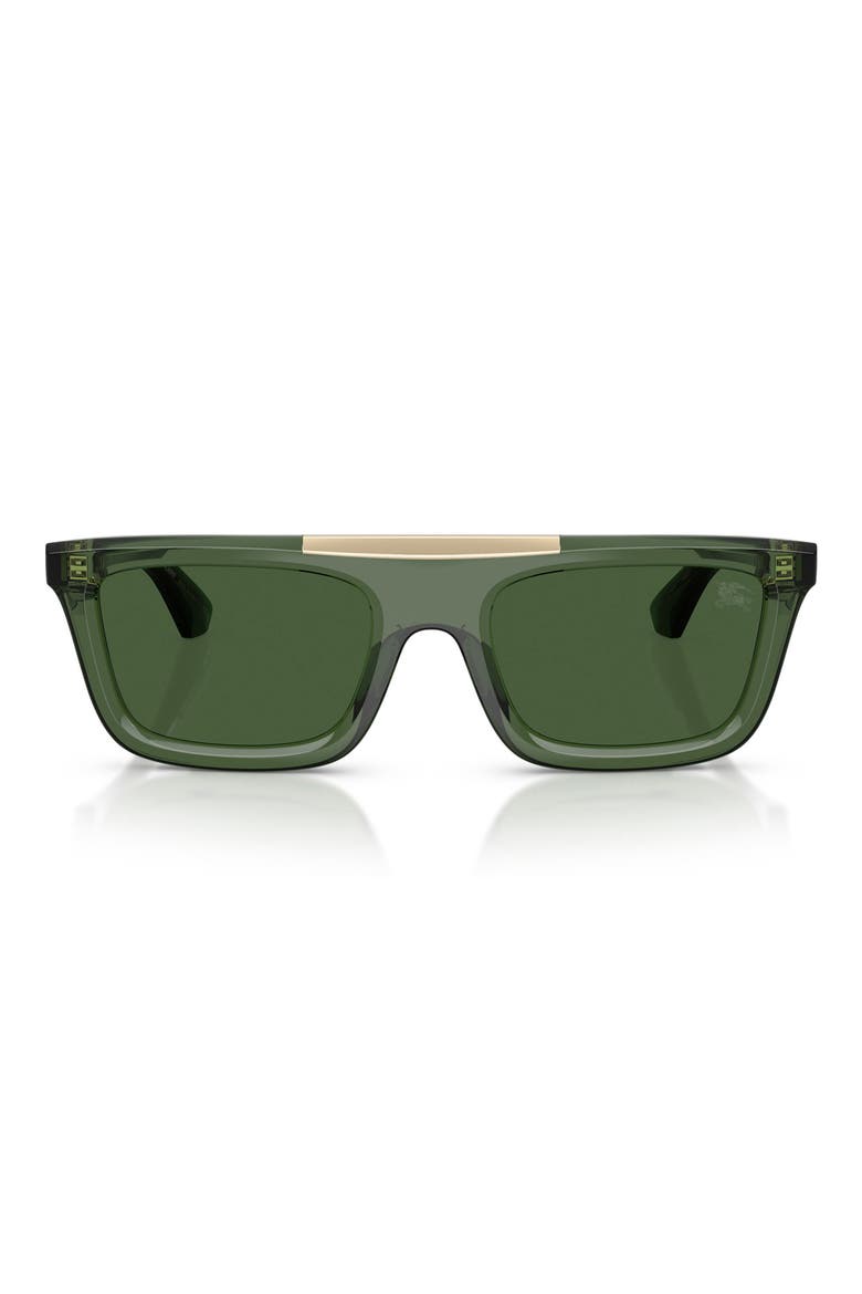 54mm Square Sunglasses, Main, color, GREEN/DARK GREEN