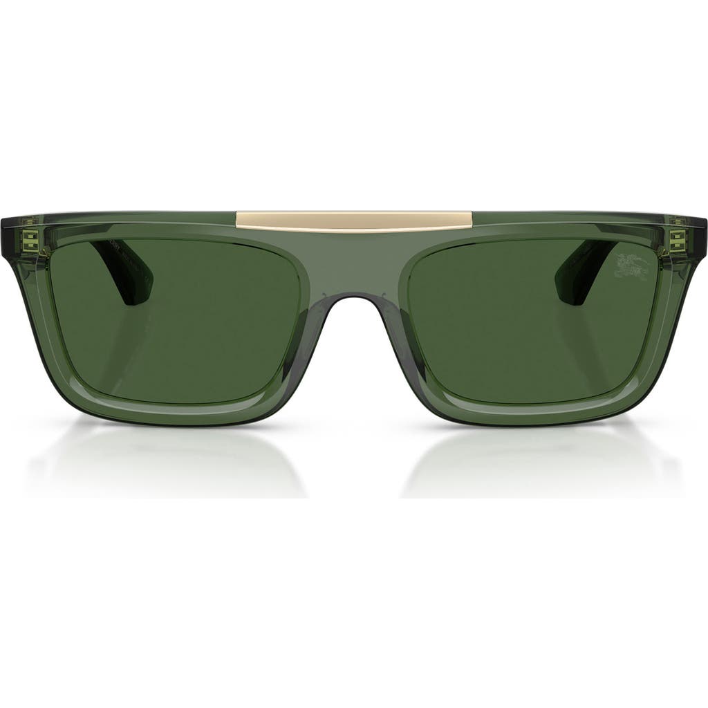 Burberry Rectangle-frame Sunglasses In Green/dark Green