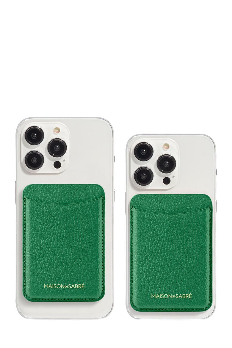 Leather MagSafe Wallet, Alternate, color, Emerald Green