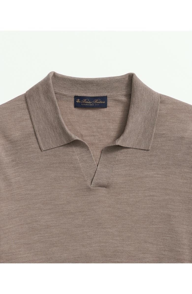Brooks Brothers Lightweight Johnny Collar Cotton Polo Sweater, Alternate, color, 