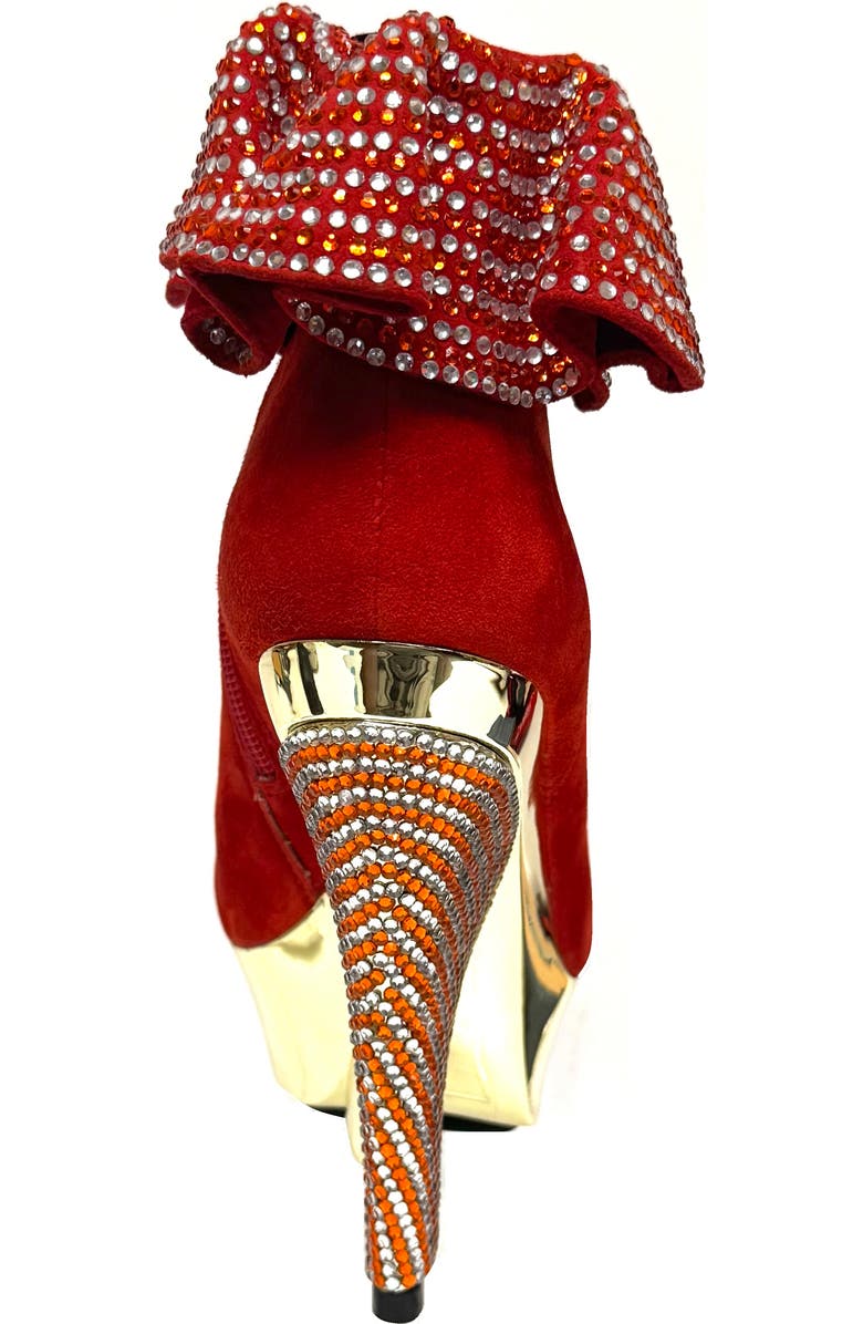 LADY COUTURE Venice Platform Wedge Bootie, Alternate, color, Red