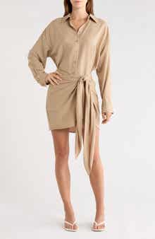 The Sweet Talker Pinstripe Long Sleeve Shirtdress