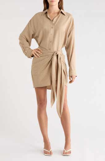 The Sweet Talker Pinstripe Long Sleeve Shirtdress