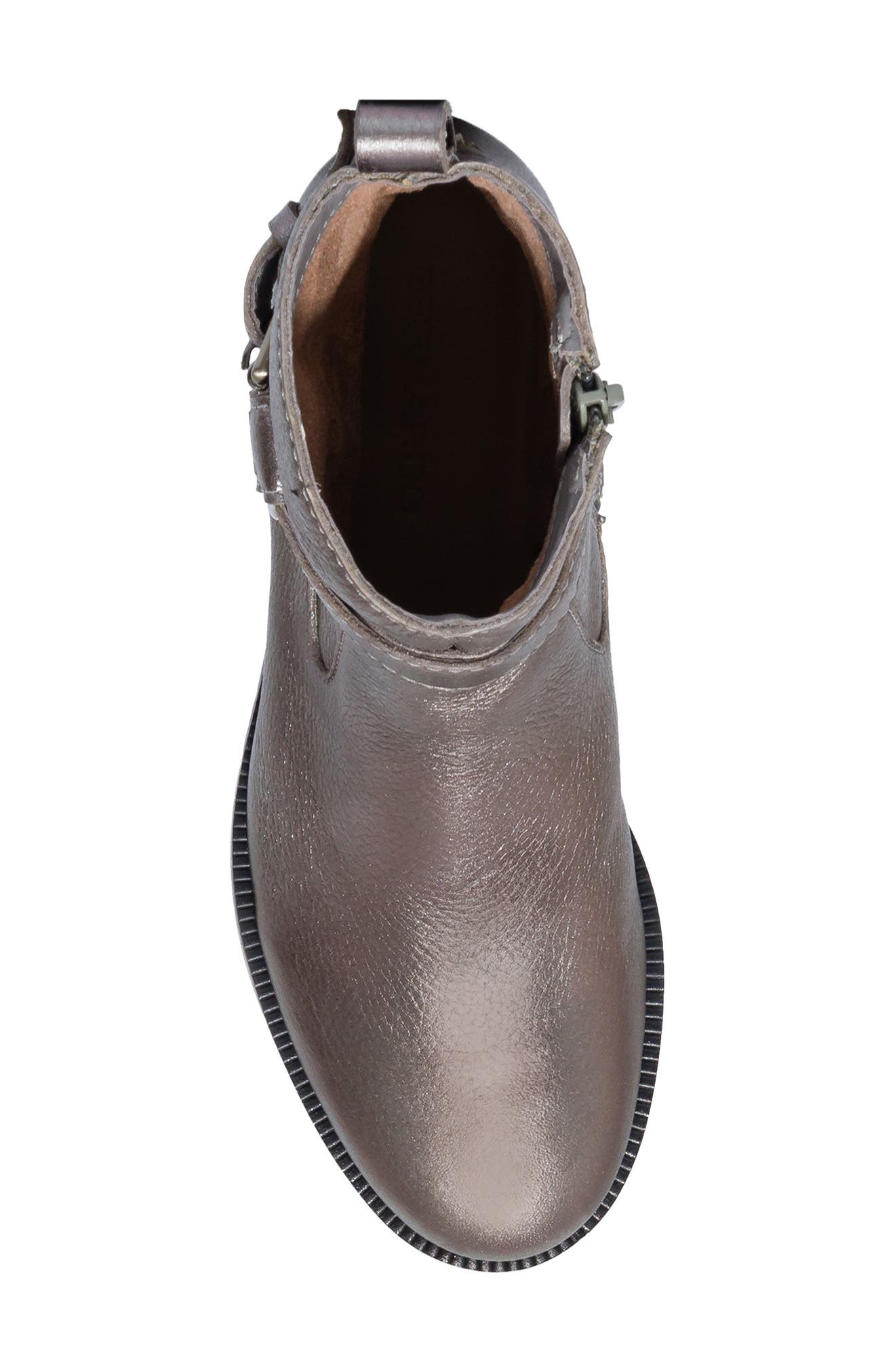 Bernardo Footwear Tyra Moto Boot, Alternate, color, Gunmetal Tumbled Calf