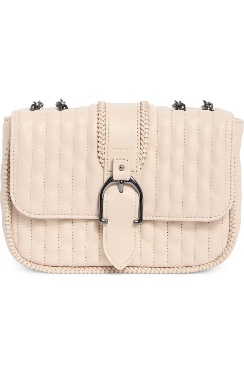 Longchamp Leather Crossbody Bag, Main, color, Chalk