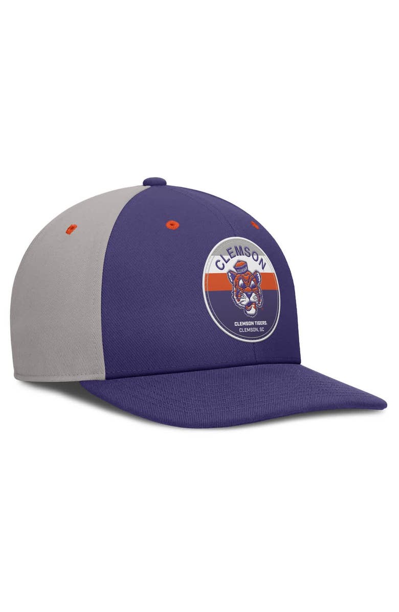 Nike Men's Nike Purple/Gray Clemson Tigers Prep Pro Performance Snapback Hat, Alternate, color, Purple