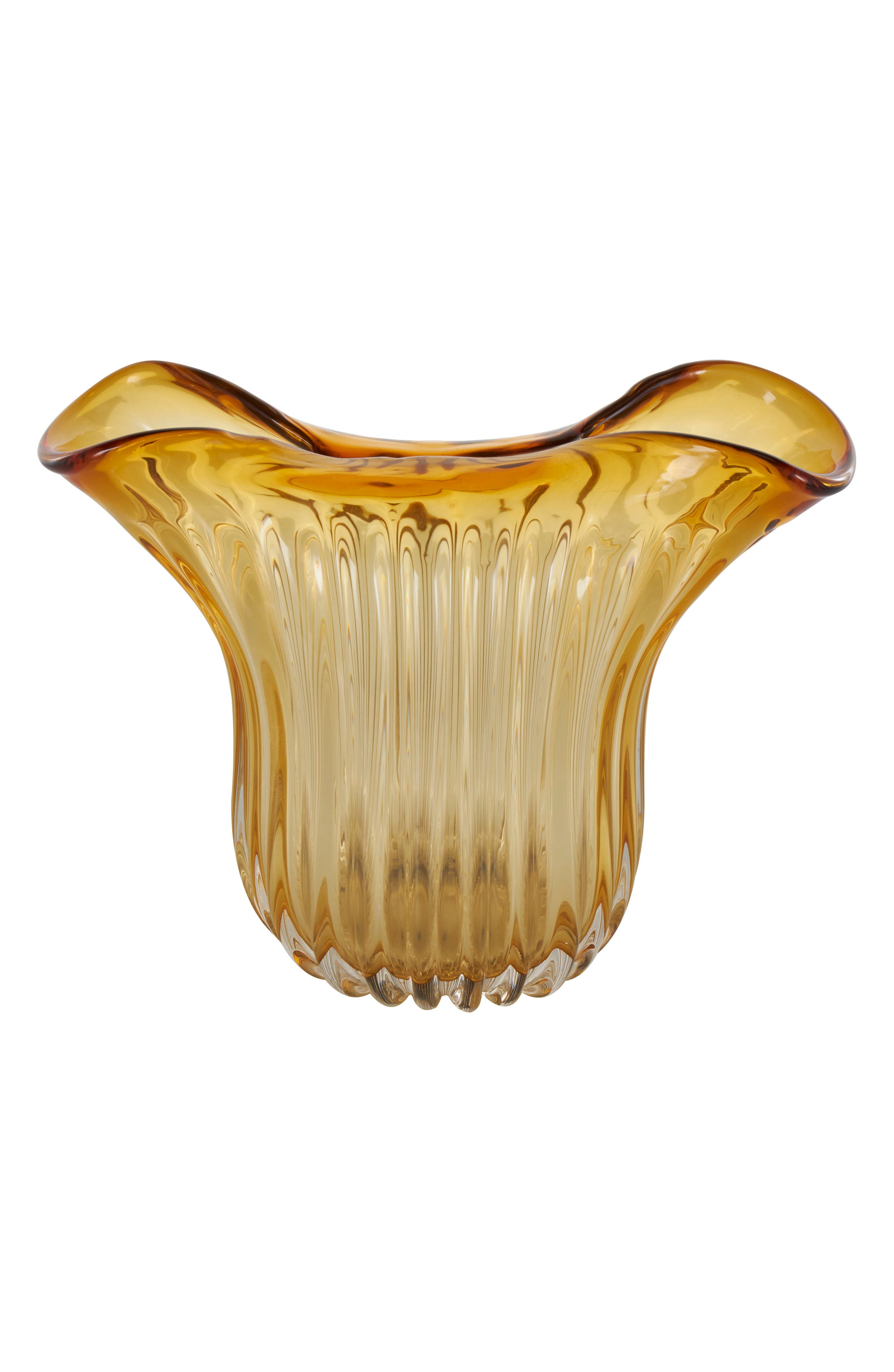 VIVIAN LUNE HOME Orange Glass Vase